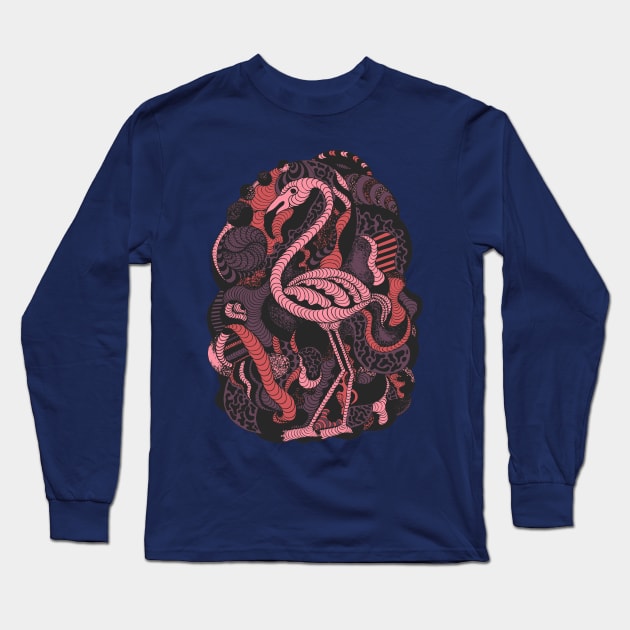 Ambrose Lost Flamingo Long Sleeve T-Shirt by kenallouis